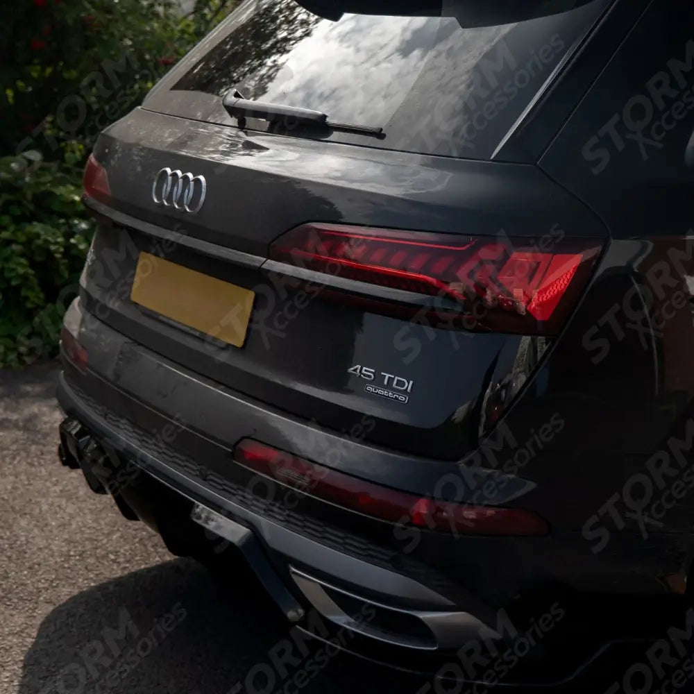 Rear Diffuser in Gloss Black For Audi Q7 S-line 2019+