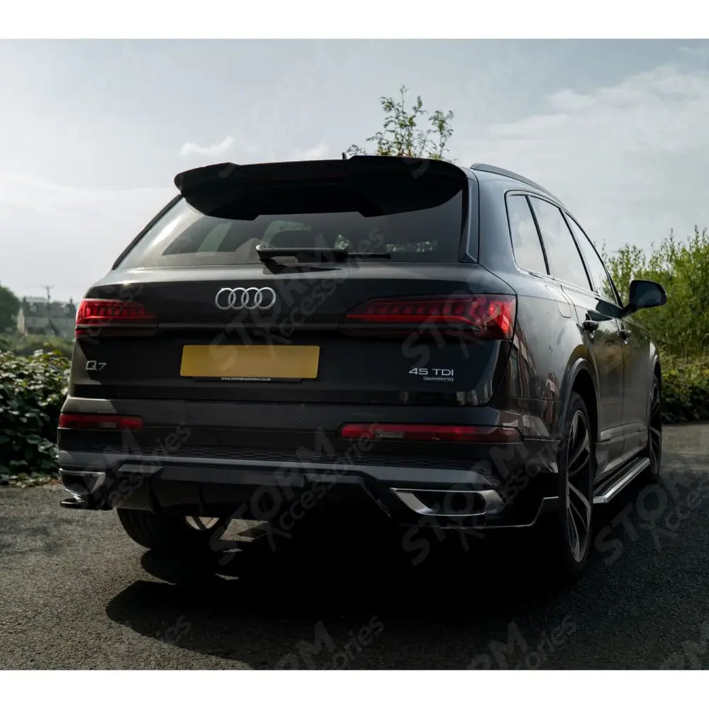 Rear Diffuser in Gloss Black For Audi Q7 S-line 2019+