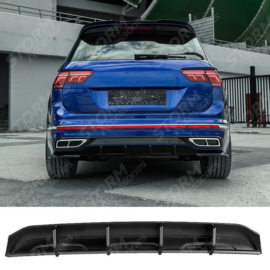 Rear Diffuser In Gloss Black For VW Tiguan R-Line 2020-2024