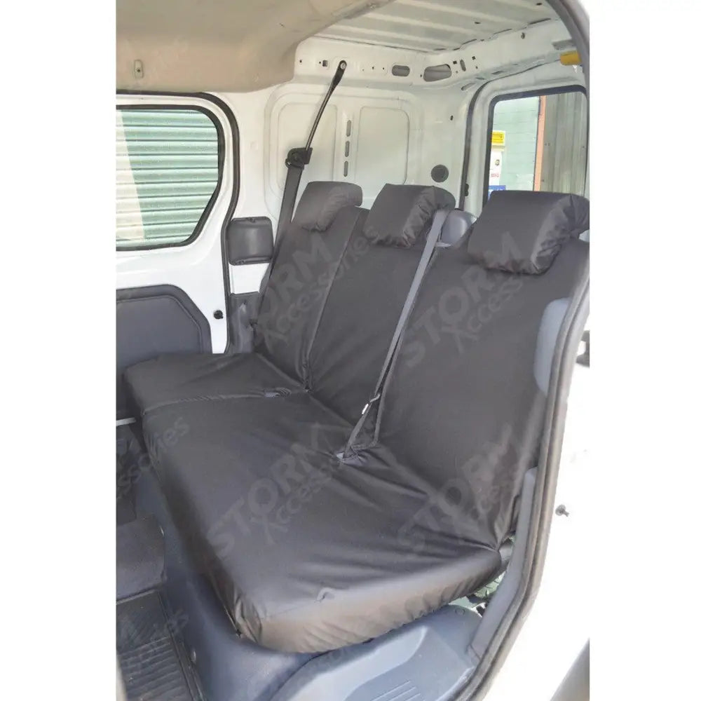 Rear Passenger Seat Covers Black For Ford Transit Connect Van 2002-2014