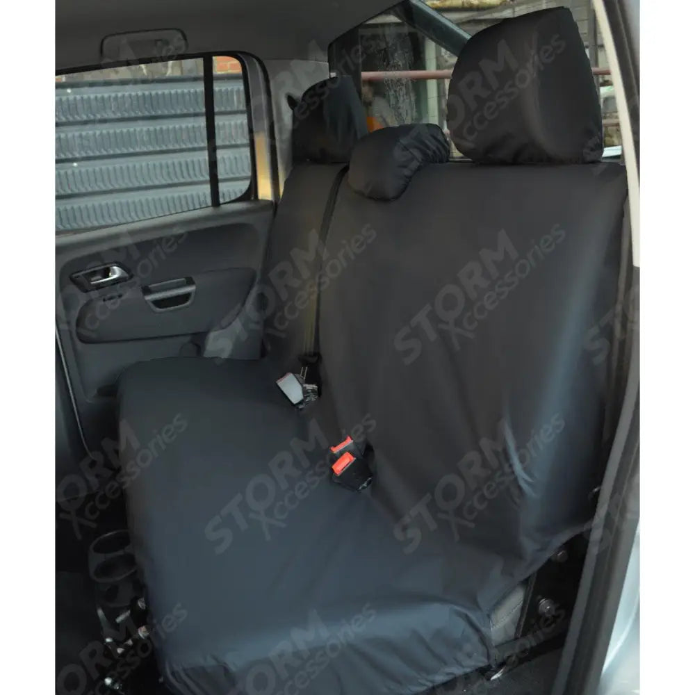 Rear Seat Covers Black For Vw Amarok 2011-2022