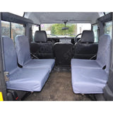 Rear Set Of 4 Dicky Folding Seat Covers Grey For Land Rover Defender 90 110 - 1983-2007