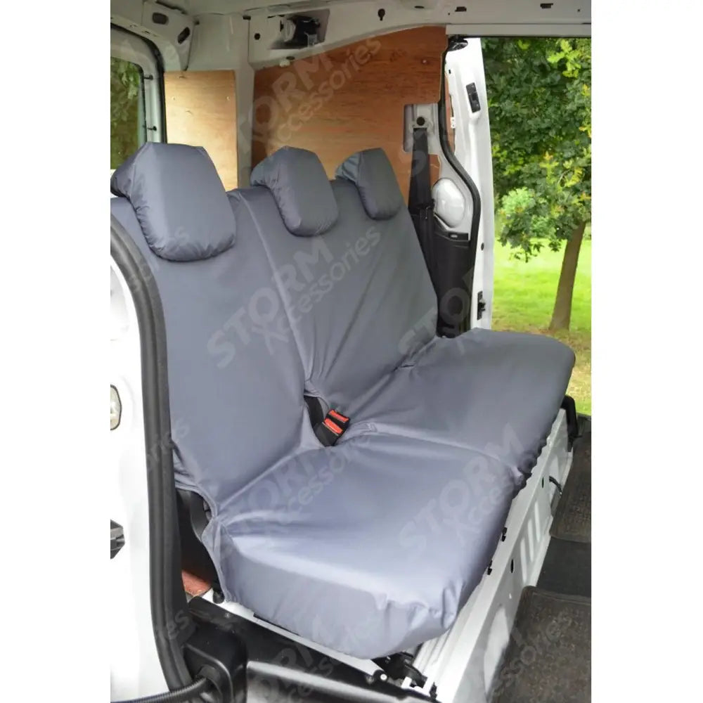 Rear Single And Double Passenger Seat Covers Grey For Peugeot Partner Van 2008-2018