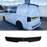 Rear Spoiler Gloss Black For Volkswagen Transporter T5 T6 T6.1 Barn Door 2003 - 2024