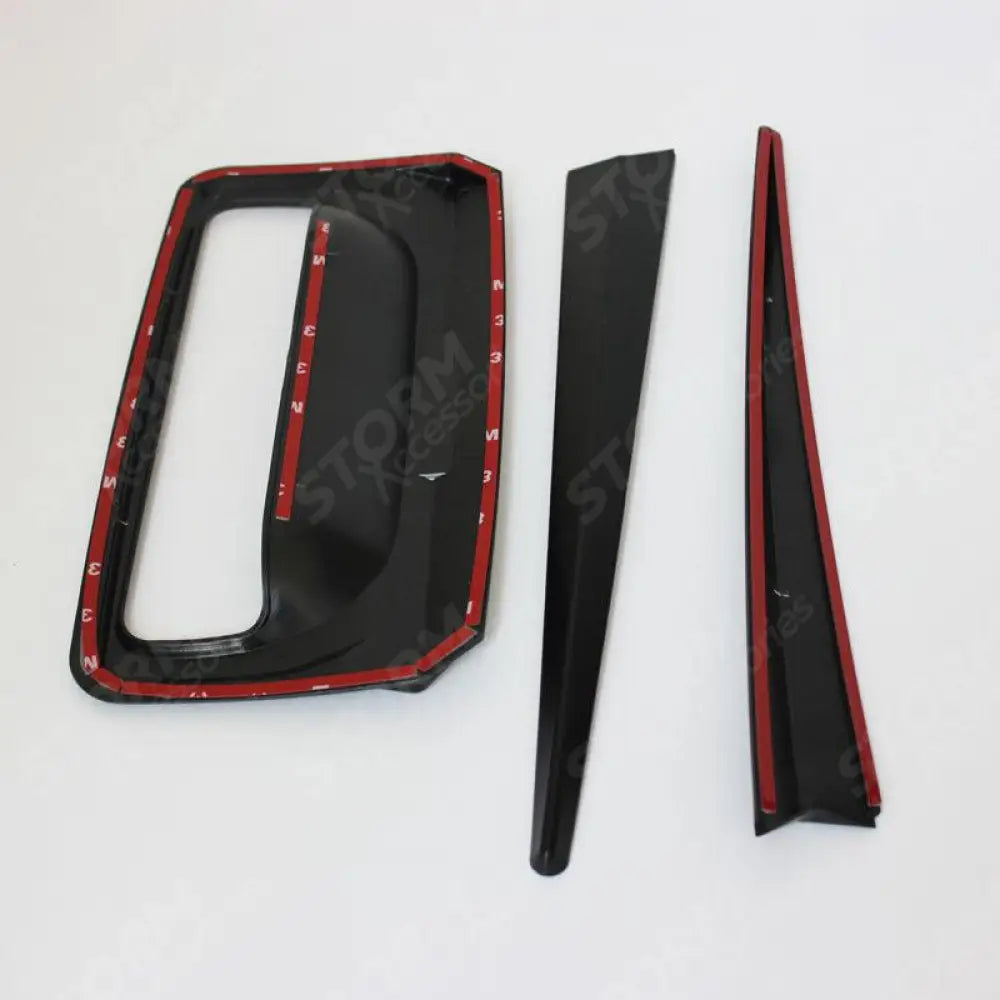Rear Tailgate Door Handle Surround Trim Cover Black For Ford Ranger T6 2012-2022