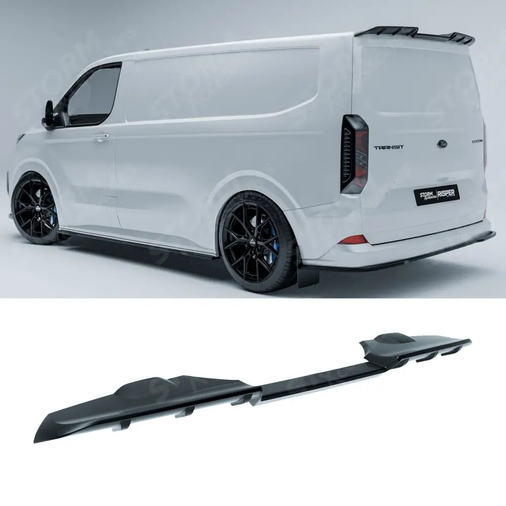 Rear Tailgate Spoiler In Gloss Black For Ford Transit Custom 2023+