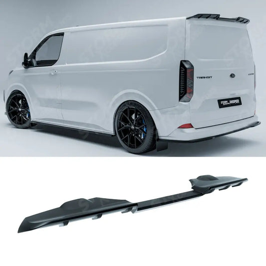 Rear Tailgate Spoiler In Gloss Black For Ford Transit Custom 2023+