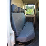 Renault Master Van 2010 On Chassis Cab Rear Seat Covers - Grey