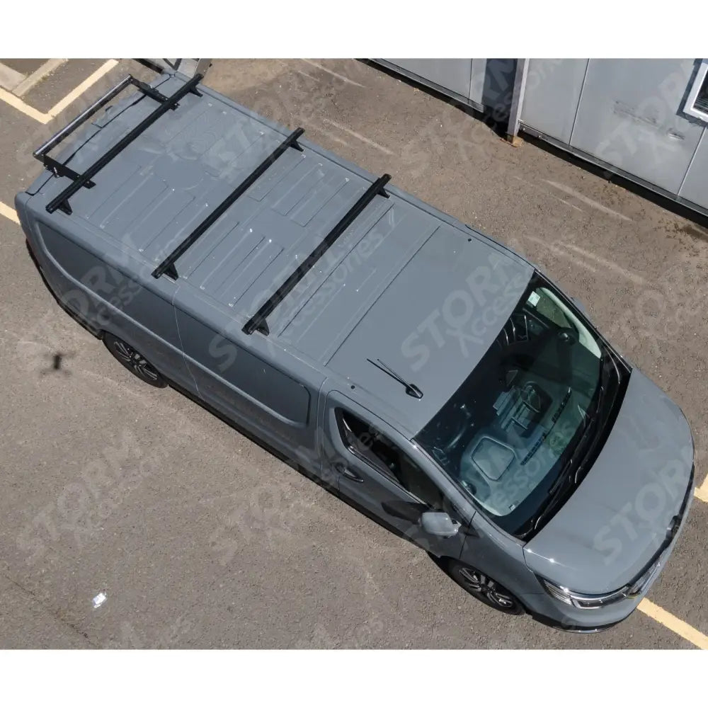 Renault Trafic - Vauxhall Vivaro 2014 On - Ridgerack Roof Rack V2 - 3 Bars Style In Black