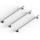 Renault Trafic - Vauxhall Vivaro 2014 On - Ridgerack Roof Rack V2 - 3 Bars Style In Silver