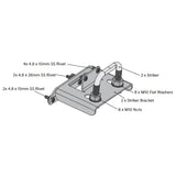 Replacement Egr Aluminium Tonneau Cover F-Type Lock Striker Kit