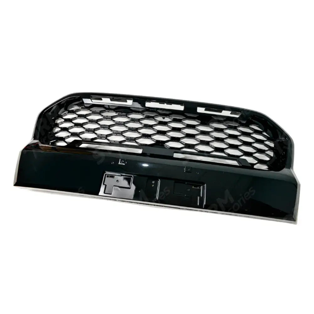 Replacement Grill With LED'S In Gloss Black - Mesh Style For Ranger T6 2016-2019