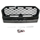 Replacement Grill With LED'S In Gloss Black - Mesh Style For Ranger T6 2016-2019