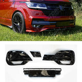 Replacement Lower Front Grill Kit Gloss Black For Vw Transporter T6.1 2019 - 2024