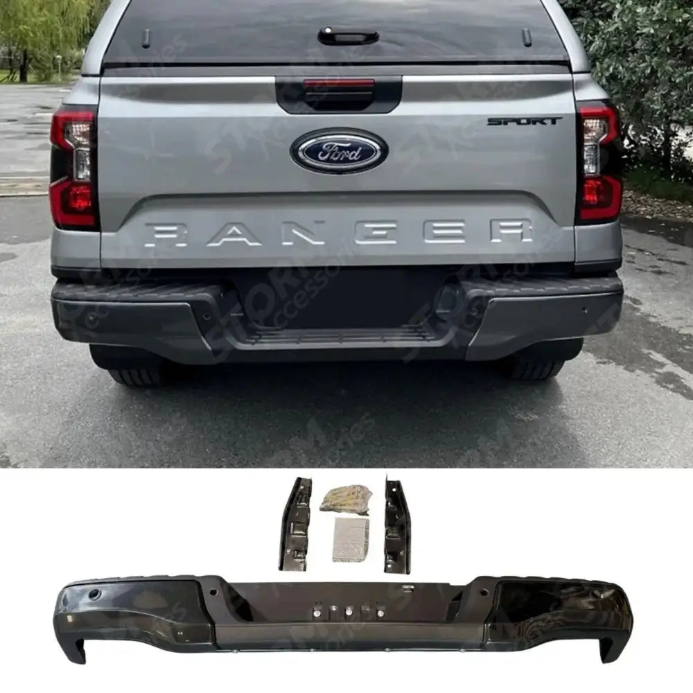 Replacement Rear Bumper With Sensor Holes in Grey For Ford Ranger T9 2023 on