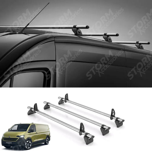 Rhino KammBar Fleet 3 Bar Van Roof Bar System For Volkswagen Transporter T7 2024 On