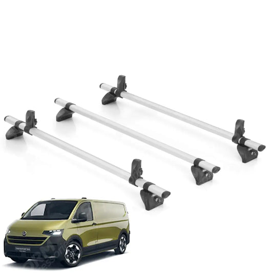 Rhino KammBar Pro 3 Bar Van Roof Bar System For Volkswagen Transporter T7 2024 On