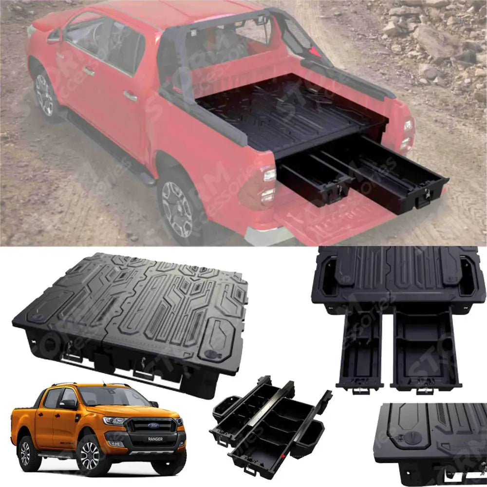 Ridge Bed Integrated Drawer System For Ford Ranger Dc 2012-2022