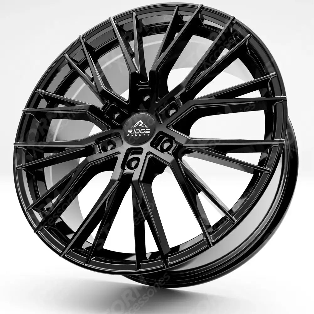 Ridge KN12 Gloss Black 6X120 20 Inch Alloys With Tyre & TPMS Package 245/40/20