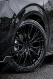 Ridge KN12 Gloss Black 6X120 20 Inch Alloys With Tyre & TPMS Package 245/40/20