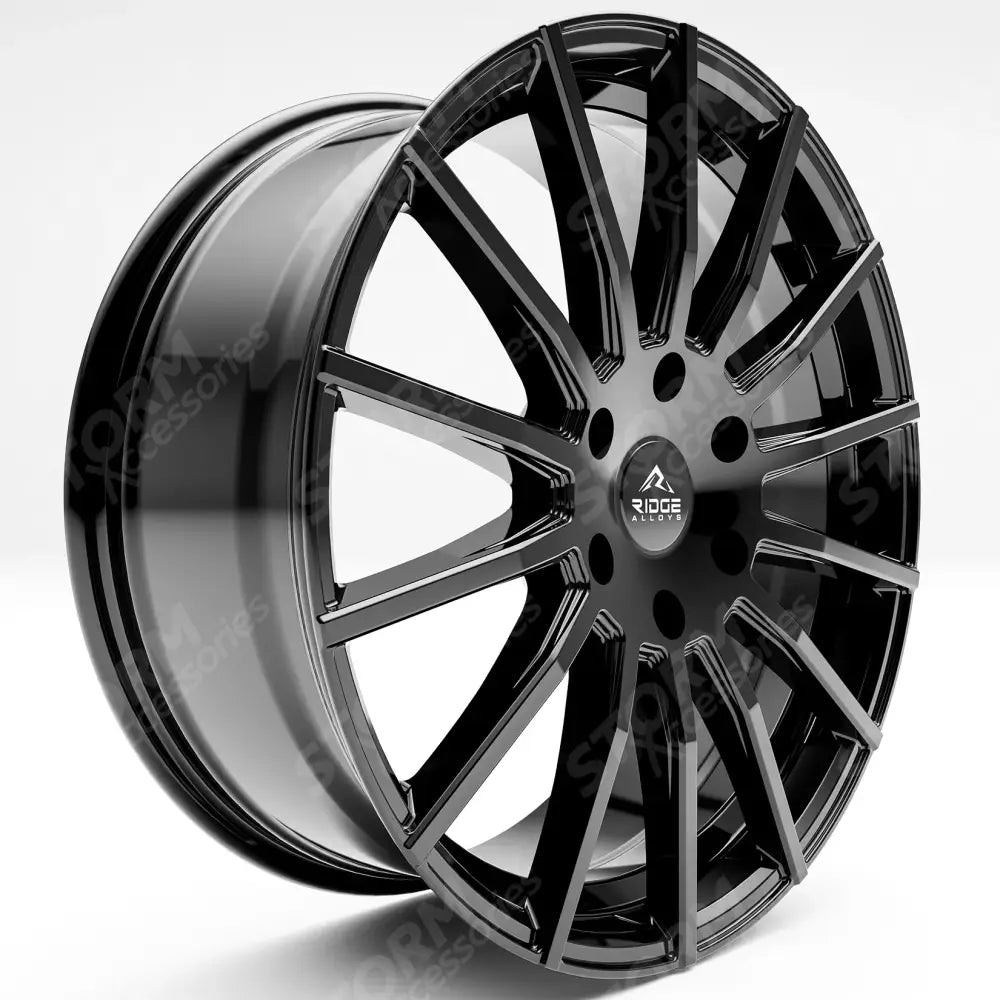 Ridge KN14 Gloss Black 6X120 20 Inch Alloys With Tyre & TPMS Package 245/40/20