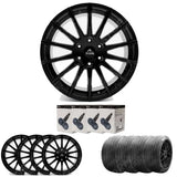 Ridge KN14 Satin Black 6X120 20 Inch Alloys With Tyre & TPMS Package 245/40/20