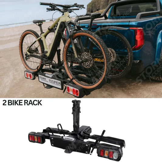 Ridgeback 2-Bike V2 Foldable E-Bike Compatible Towbar Mounted Bike Rack