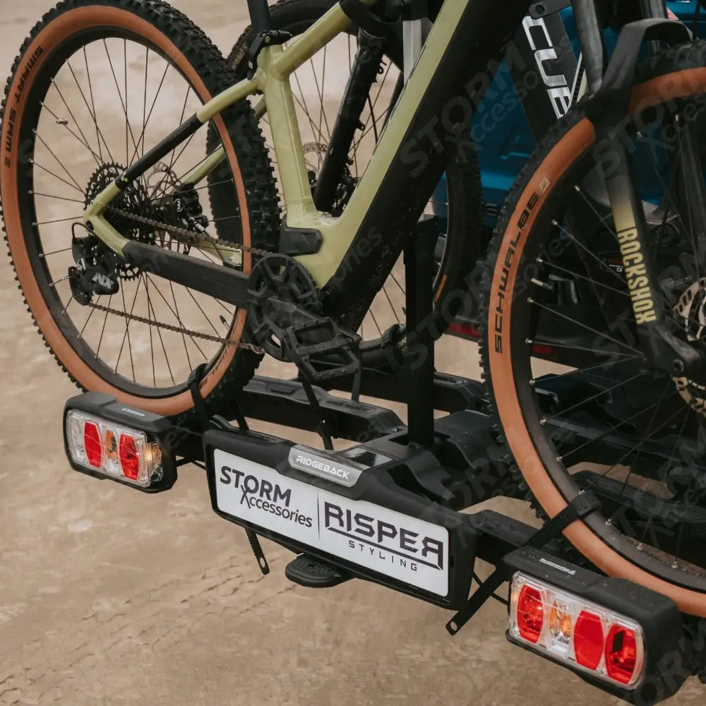 Ridgeback 3-Bike V2 Foldable E-Bike Compatible Towbar Mounted Bike Rack