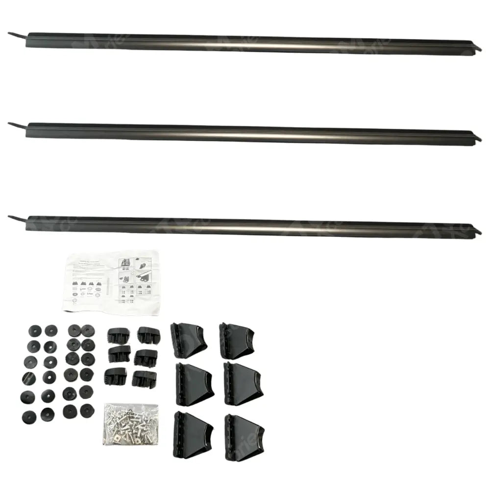 Ridgerack Roof Rack Rails V2 3 Bars Style In Black For Ford Transit Custom 2012 - 2024