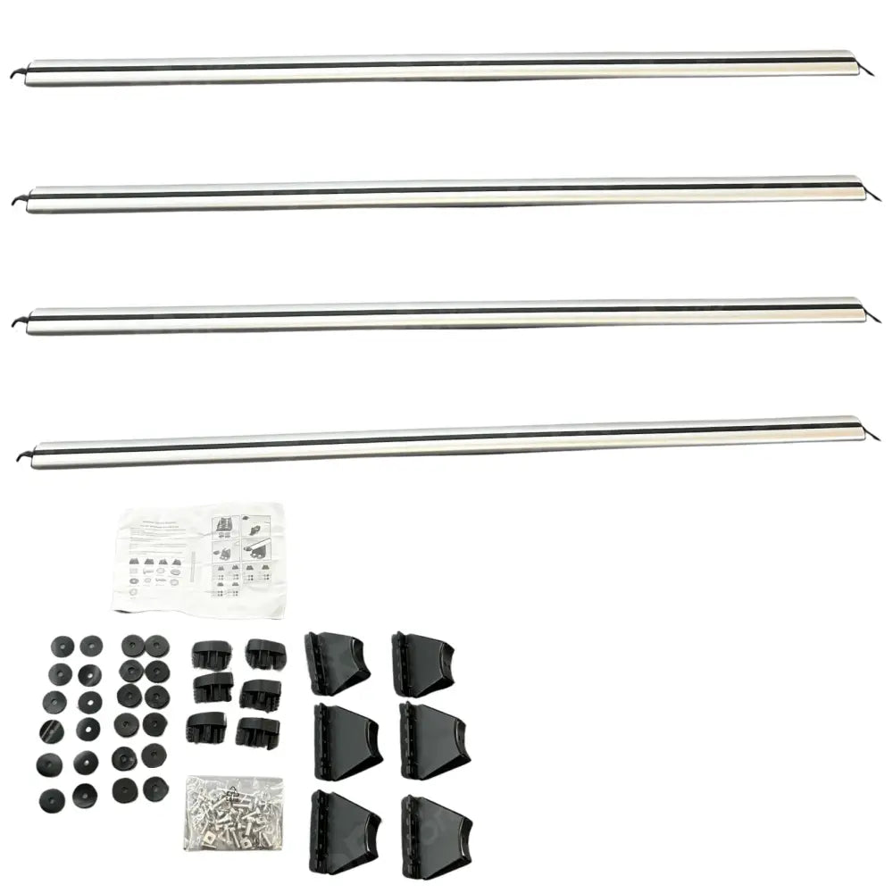 Ridgerack Roof Rack Rails V2 4 Bars Style In Silver For Ford Transit MK8 2014 on