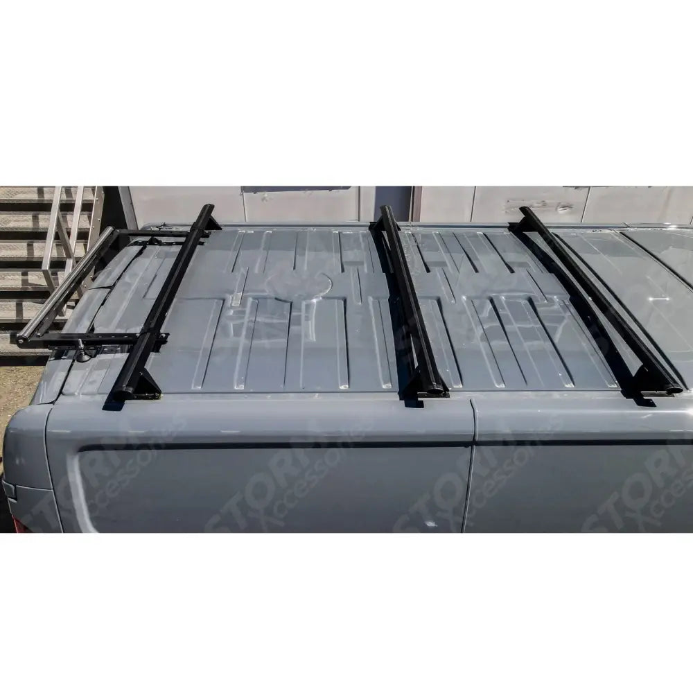 Ridgerack Roof Rack V2 3 Bars Style In Black For Renault Trafic - Vauxhall Vivaro 2014 On