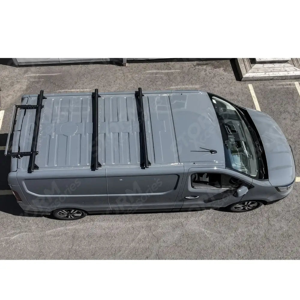 Ridgerack Roof Rack V2 3 Bars Style In Black For Renault Trafic - Vauxhall Vivaro 2014 On