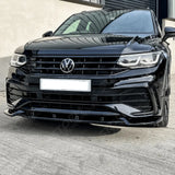 Risper Front Splitter Gloss Black For Volkswagen Tiguan MK2 R / R-Line 2020+