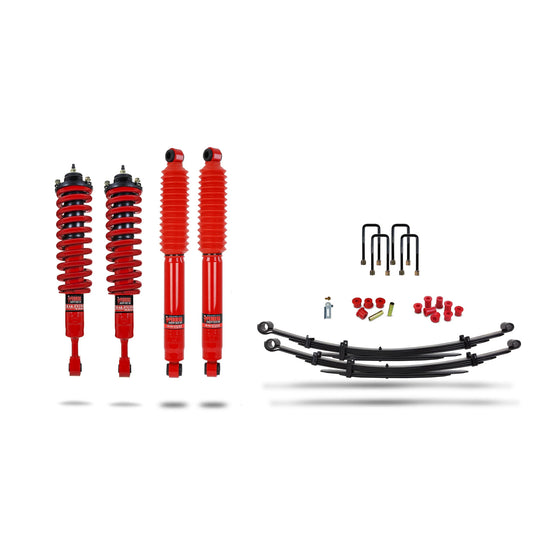 Pedders Heavy Duty Load Carrying and Towing Suspension Kit With Foam Cell Shocks & Assembled Front Struts For Toyota Hilux MK8