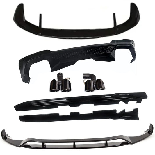 BMW X3 G01 2018-2021 Black Knight Aero Kit With Exhaust Tips In Gloss Black