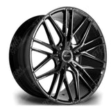 Riviera Rv130 Gloss Black - 20 Inch Alloys - 5x120 Staggered Width