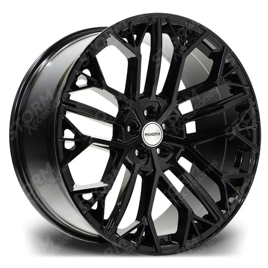 Riviera Rv198 Gloss Black 23 Inch Alloys - 5x112 25 66.6