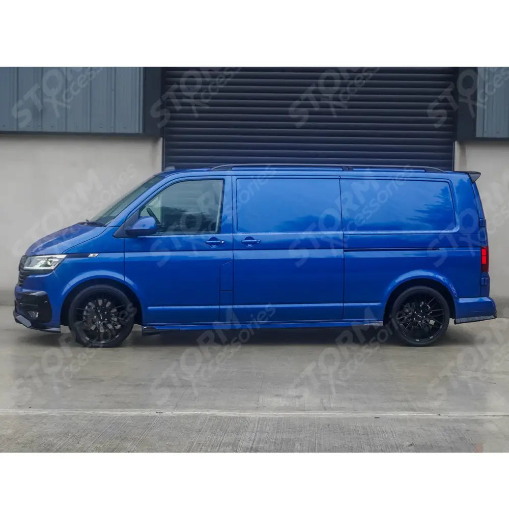 Roof Bars Black For Vw T5 - T6 - T6.1 Lwb Aluminium