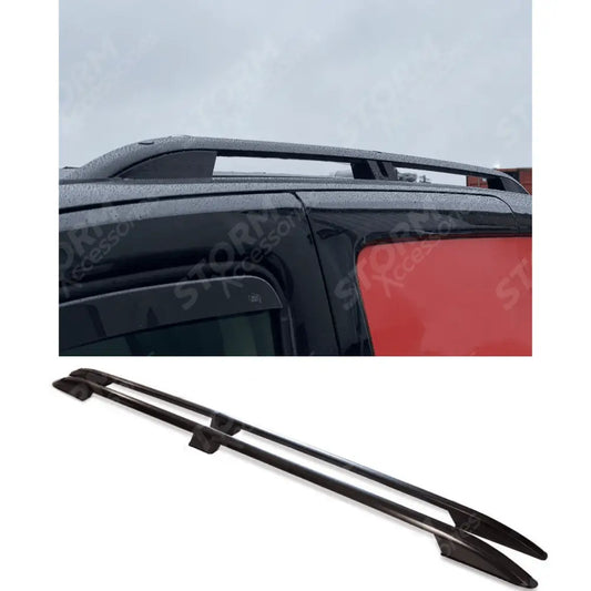 Roof Bars Roof Rails Black Pair For Citroen Berlingo Peugeot Partner SWB 2018 On