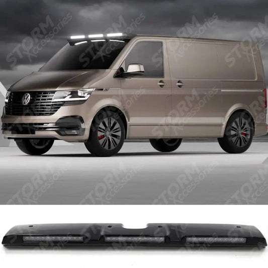 Roof Light Pod 3 Light In Gloss Black For VW Transporter T6.1