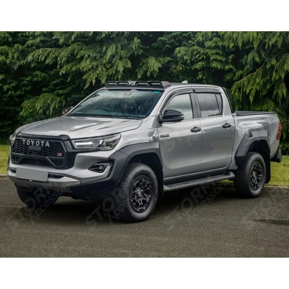 Roof Light Pod Gloss Black For Toyota Hilux 2016 On