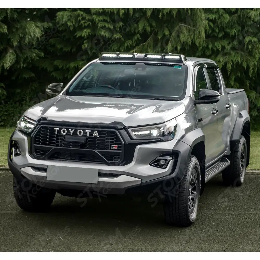 Roof Light Pod Gloss Black For Toyota Hilux 2016 On