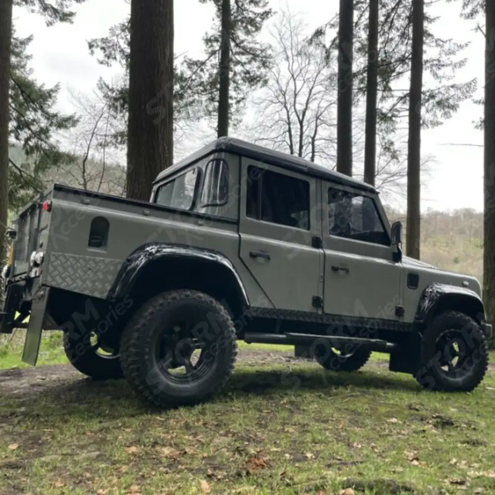 Running Boards Side Steps Pair Black For Land Rover Defender 110 STX Style