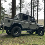 Running Boards Side Steps Pair Black For Land Rover Defender 110 STX Style
