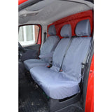 Seat Covers Grey For Vauxhall Vivaro 2014-2019 Driver And Front Non-folding Double Passenger Renault Trafic 2014 On