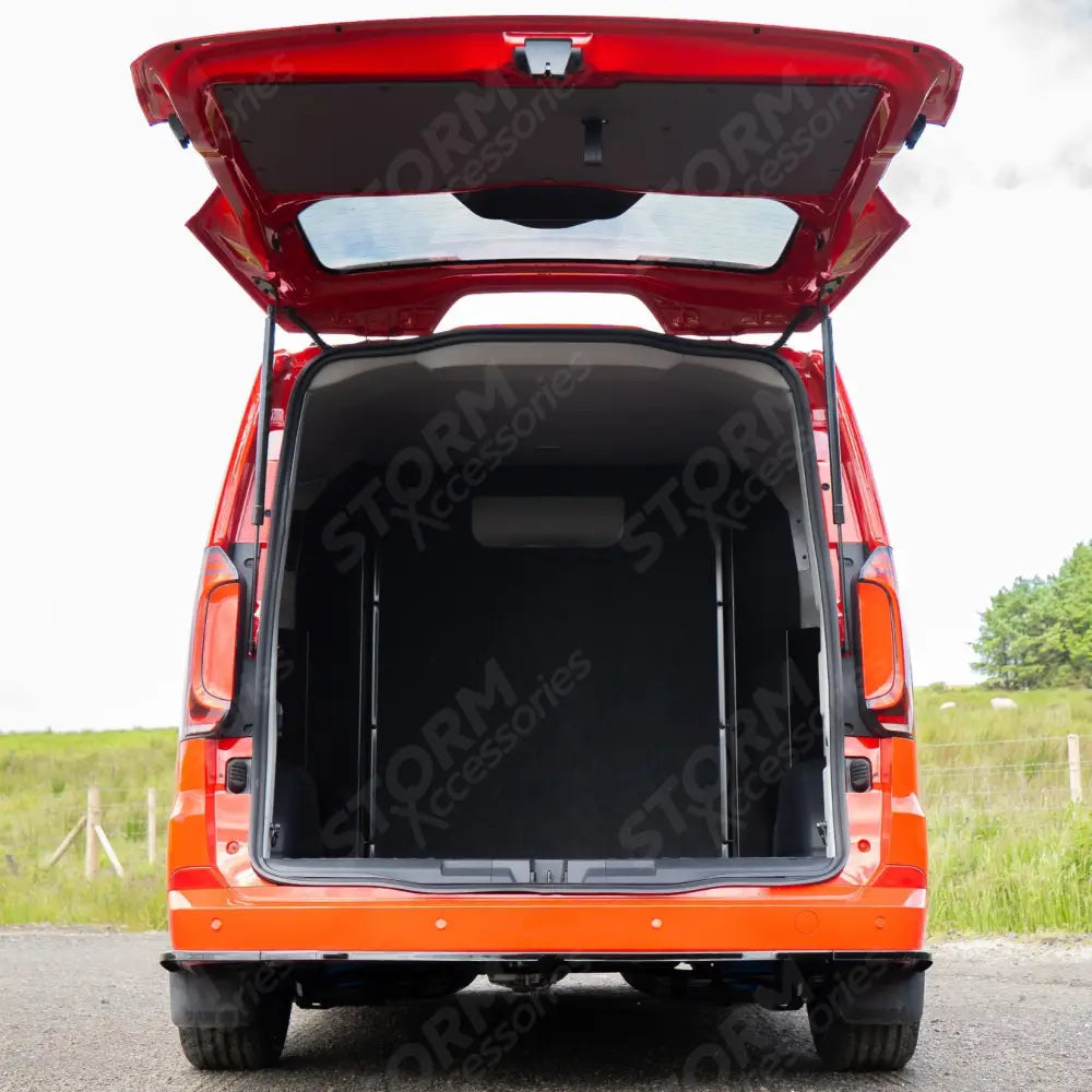 Second Row Carpeted & Embossed Bulkhead With Clear Panel For Volkswagen Transporter T7 2025+