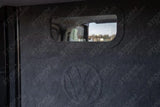Second Row Carpeted & Embossed Bulkhead With Clear Panel For Volkswagen Transporter T7 2025+