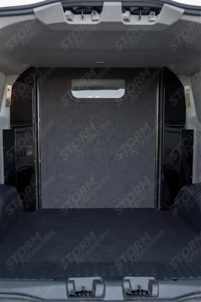 Second Row Carpeted & Embossed Bulkhead With Clear Panel For Volkswagen Transporter T7 2025+