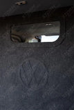 Second Row Carpeted & Embossed Bulkhead With Clear Panel For Volkswagen Transporter T7 2025+
