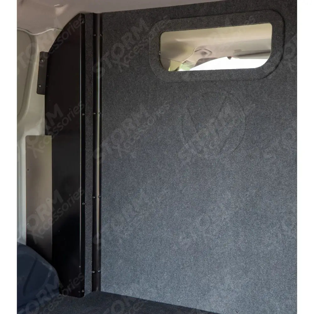 Second Row Carpeted & Embossed Bulkhead With Clear Panel For Volkswagen Transporter T7 2025+